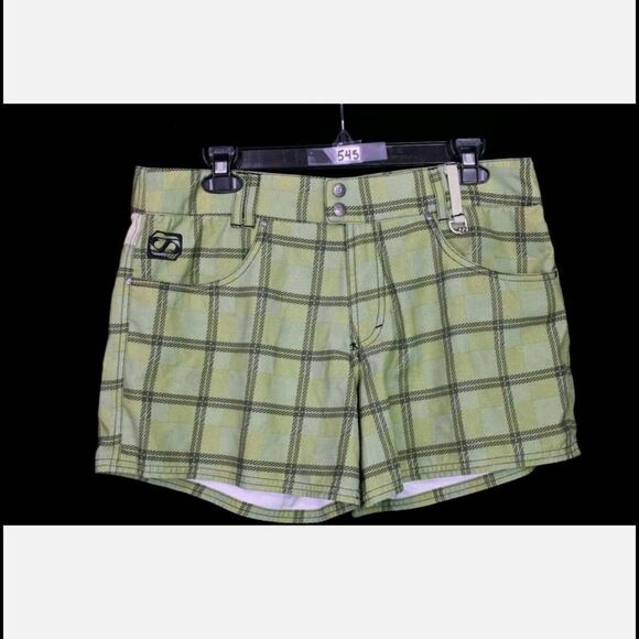 JETPILOT
Board Shorts WOMENS GREEN PLAID  SIZE 7 NWOT - Picture 1 of 7